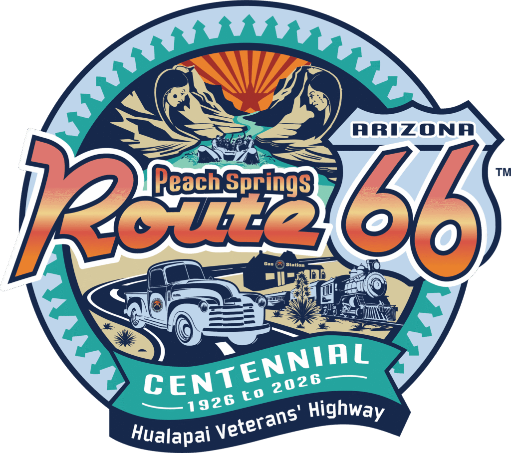 Peach Springs Route 66 Centennial event logo